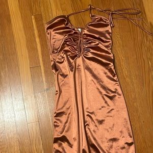 Socialite shiny slinky full length dress size xs